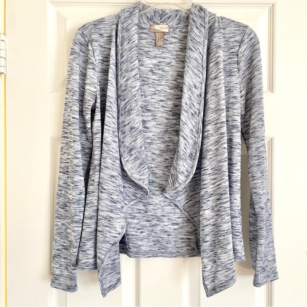 Forever 21 Space Dye Open Front Cardigan